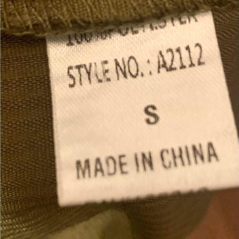Day + Moon Olive Romper Corduroy Long Sleeve NWT - S - Picture 5 of 7